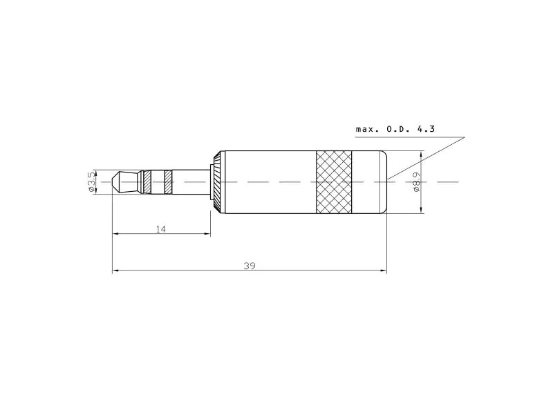 Bemero Stecker BC3001BK-M 3.5 mm Stereo Klinkenstecker schwarz
