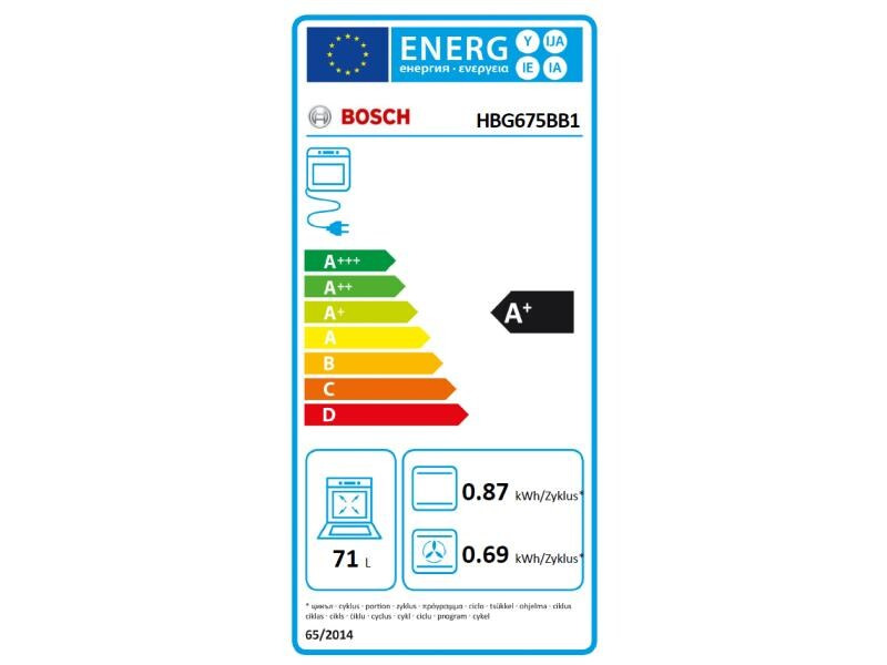 Bosch Einbaubackofen HBG675BB1 A+
