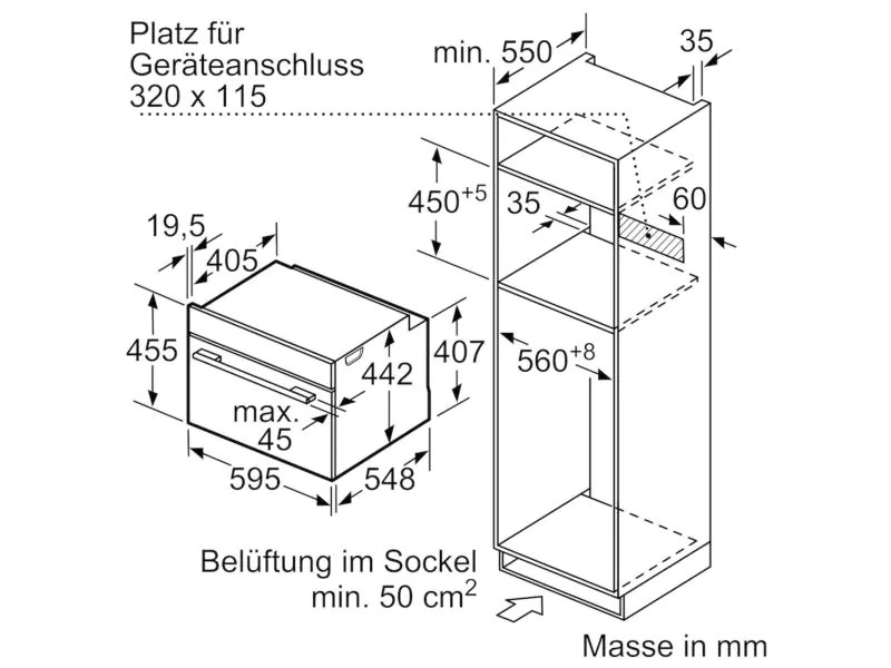 Bosch Einbaubackofen mit Mikrowelle CMG633BB1 Keine