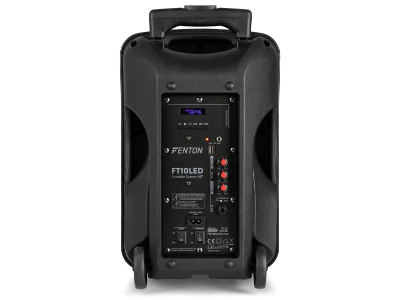 Fenton Lautsprecher FT10LED Aktiv Trolley-Speaker