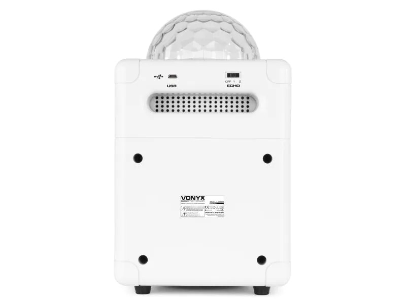 Vonyx Lautsprecher SBS50W Karaoke Speaker Weiss