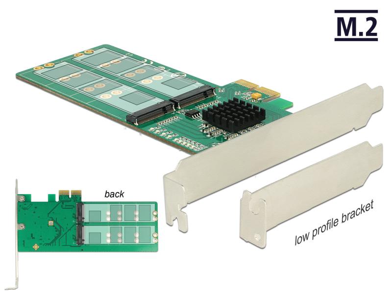 Delock Host Bus Adapter 4 Port SATA Controller PCI-ex4 - M.2