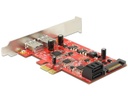Delock Host Bus Adapter Controller PCI-Ex1- 2x SATA3, 2x USB3.0