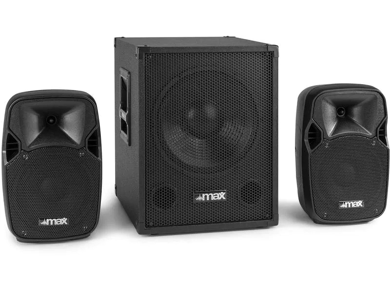 MAX PA-System MX700 Kompaktes 2.1 Soundsystem