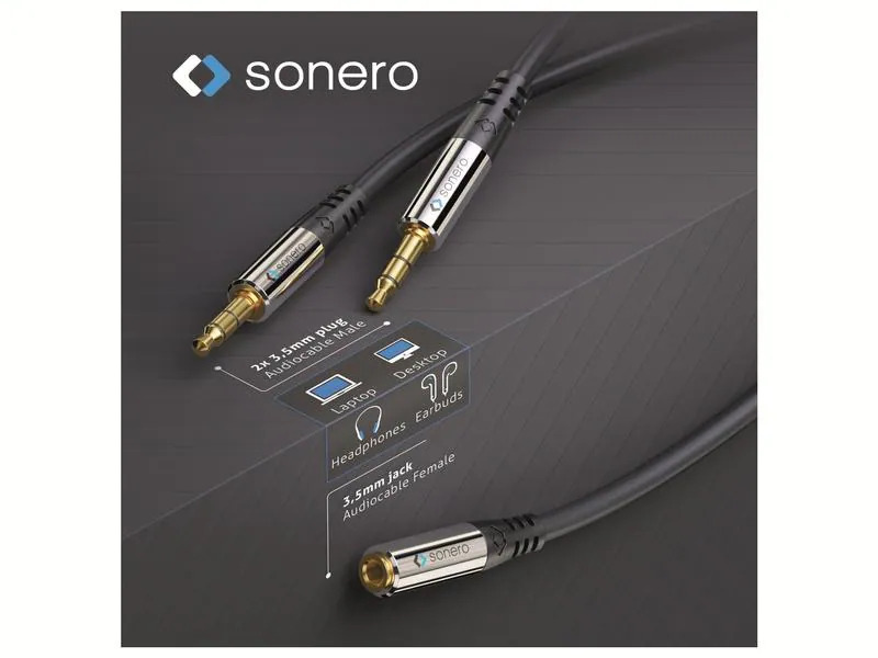 sonero 2x 3.5mm auf 3.5mm Audio Adapter 0.25 m