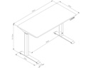 Contini Tisch 120 x 60 cm, mit Tischplatte, Weiss