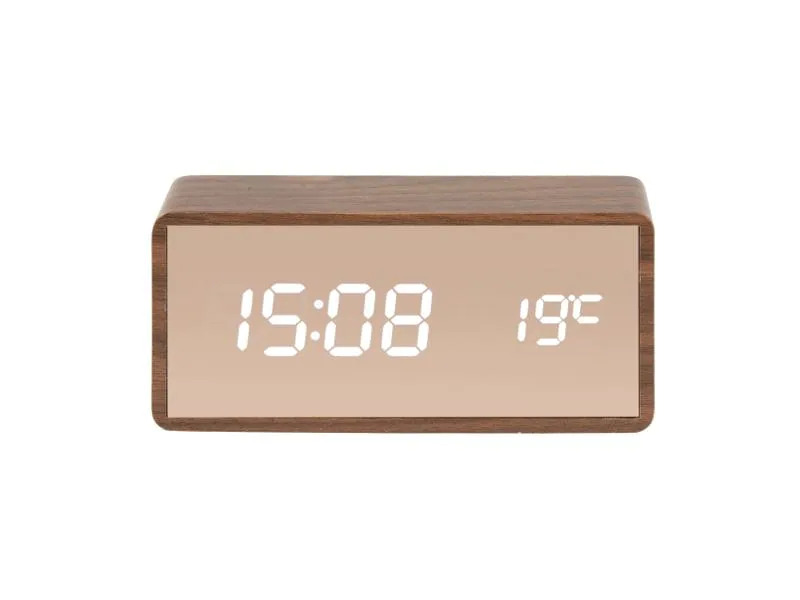 KARLSSON Digitalwecker Copper Braun