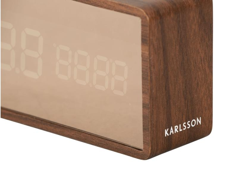 KARLSSON Digitalwecker Copper Braun