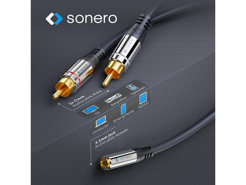 sonero Audio-Kabel Cinch - 3,5 mm Klinke 0.25 m