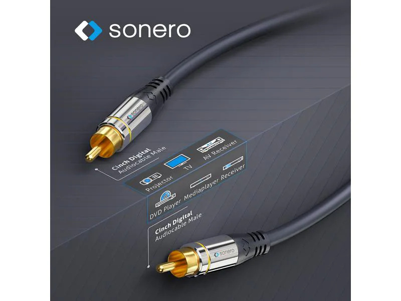 sonero Audio-Kabel Cinch - Cinch 1 m