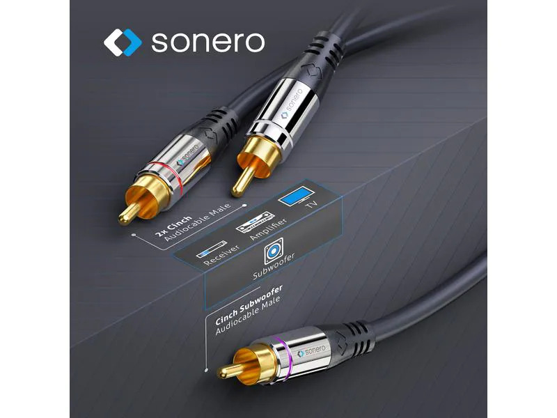 sonero Subwoofer Stereo / Mono Y-Kabel Cinch - Cinch 1 m