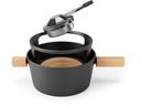 Stöckli Käsefondue-Set Titlis Big 9 Teile, Schwarz