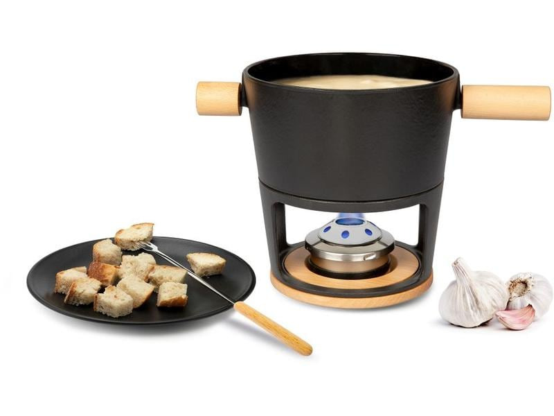 Stöckli Käsefondue-Set Titlis Big 9 Teile, Schwarz