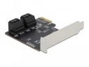 Delock SATA-Controller 4 Port SATA PCI Express x1 Karte LED-Anzeige
