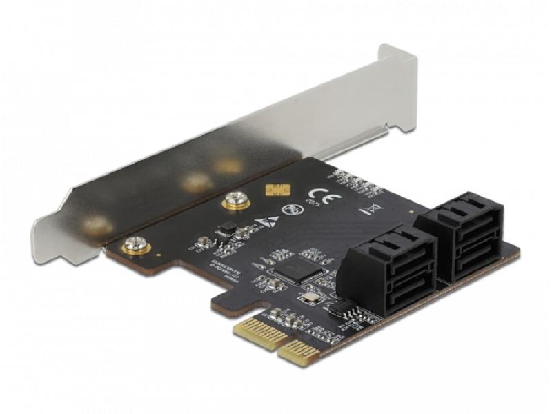 Delock SATA-Controller 4 Port SATA PCI Express x1 Karte LED-Anzeige