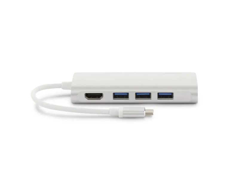 LMP Multiadapter USB Type-C - HDMI, USB 3.0, USB -C Silber