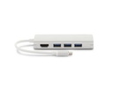 LMP Multiadapter USB Type-C - HDMI, USB 3.0, USB -C Silber