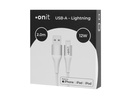 onit USB 2.0-Kabel MFi USB A - Lightning 2 m, Weiss