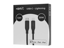 onit USB 2.0-Kabel MFi USB C - Lightning 1.5 m, Schwarz