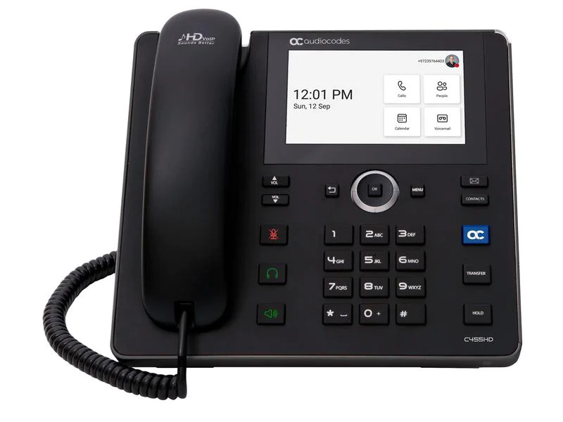 Audiocodes Tischtelefon C455HD Microsoft Teams Schwarz