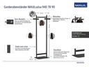Maul Garderobenständer Salsa 173 cm, Schwarz
