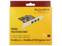 Delock PCI-Express-Karte 3x FW B extern + 1x intern FW A