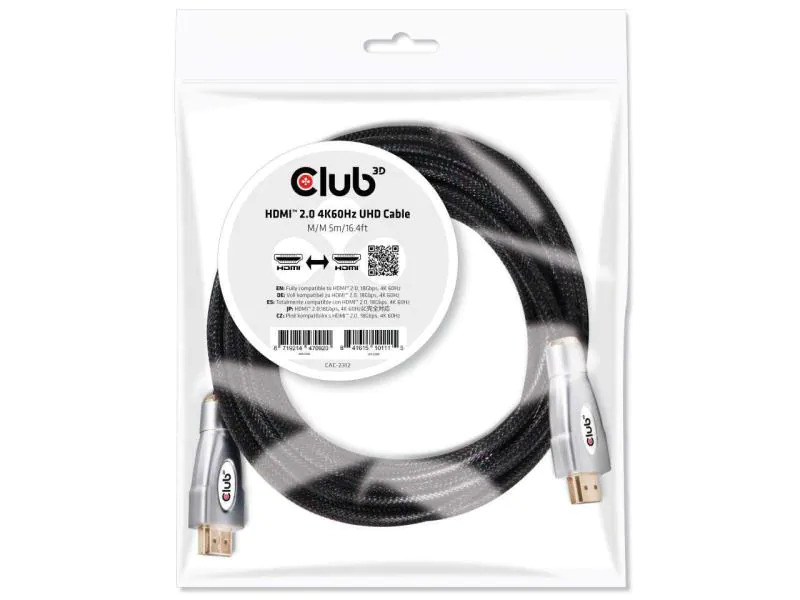 Club 3D Kabel 4K60Hz UHD HDMI - HDMI, 5 m