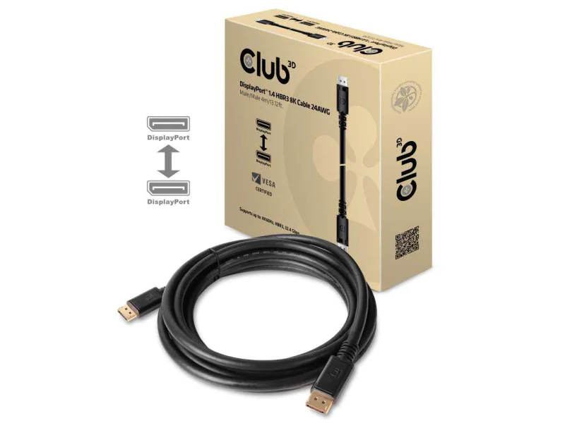 Club 3D Kabel DisplayPort 1.4 - DisplayPort 1.4 HBR3 8K, 4 m