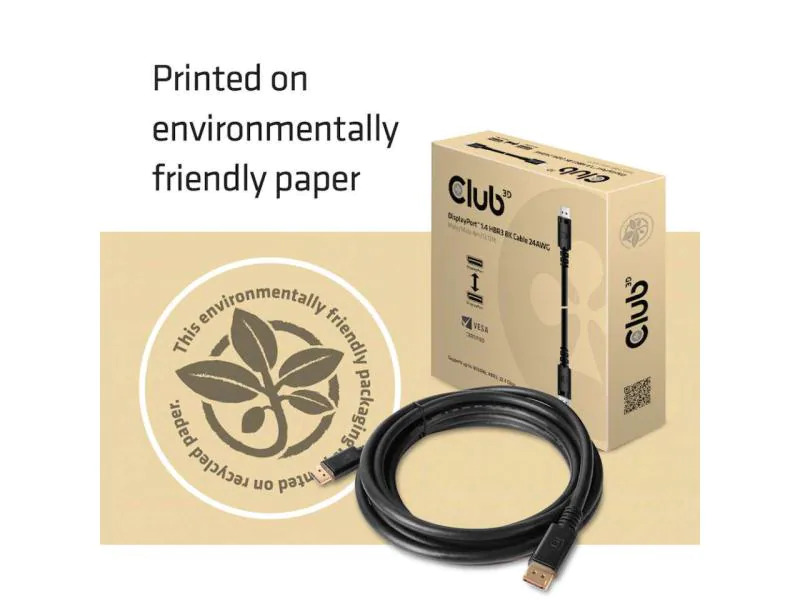 Club 3D Kabel DisplayPort 1.4 - DisplayPort 1.4 HBR3 8K, 4 m