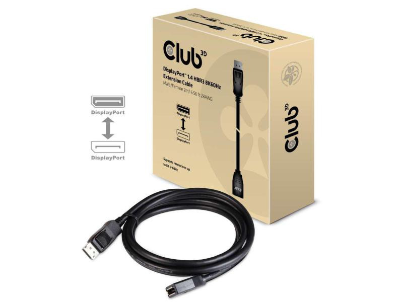 Club 3D Kabel DisplayPort 1.4 HBR3 8K60Hz, 2 m