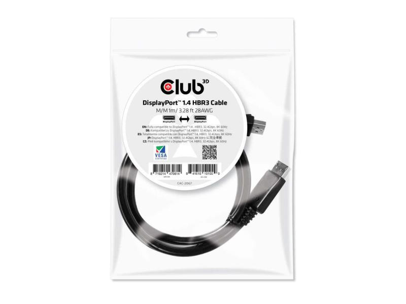 Club 3D Kabel HBR3 DisplayPort 1.4 - DisplayPort, 1 m