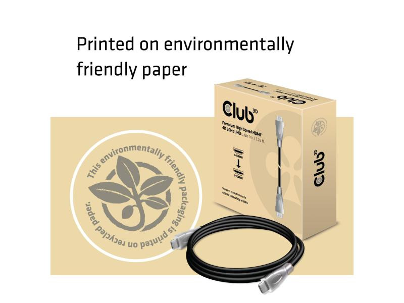 Club 3D Kabel HDMI 2.0 - HDMI Premium, 1 m