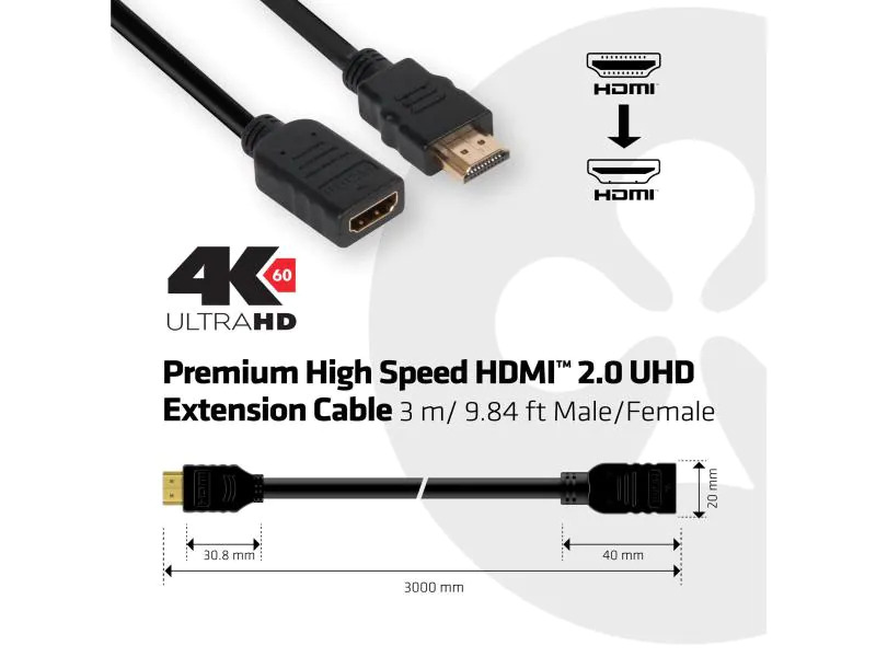 Club 3D Kabel HDMI 2.0 - HDMI, 3 m