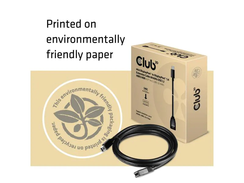 Club 3D Kabel Mini DisplayPort auf DisplayPort 1.4 Verl.-kabel, 1 m