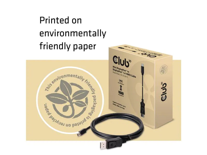 Club 3D Kabel Mini-DisplayPort - DisplayPort 1.4 HBR3, 2 m