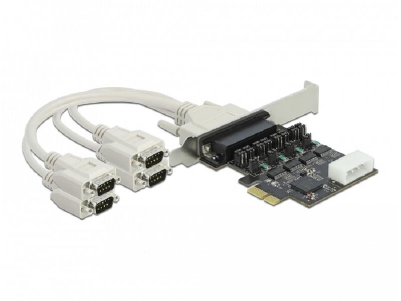 Delock PCI-Express-Karte 89895 4x RS-232 mit Spannungsversorgung