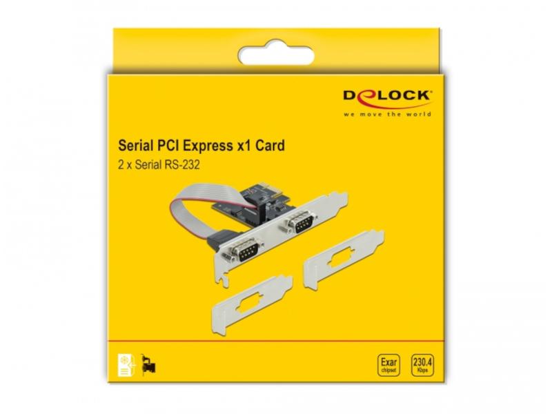 Delock PCI-Express-Karte 90001 2x Seriell / RS-232