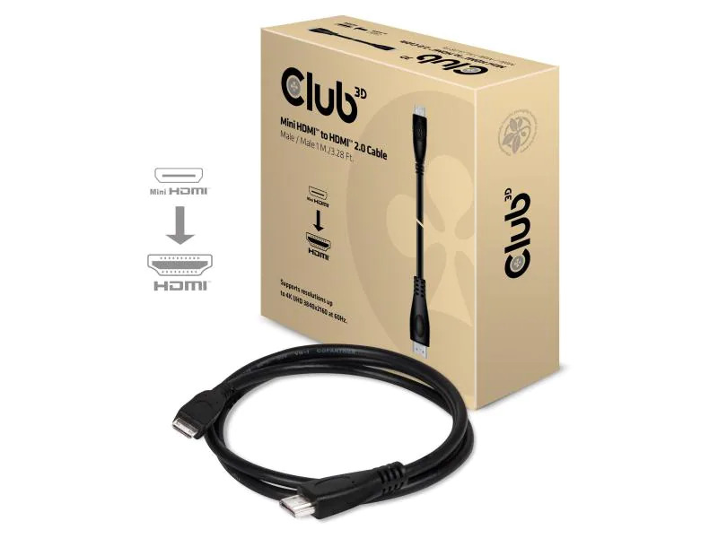 Club 3D Kabel Mini-HDMI - HDMI 2.0,  1 m