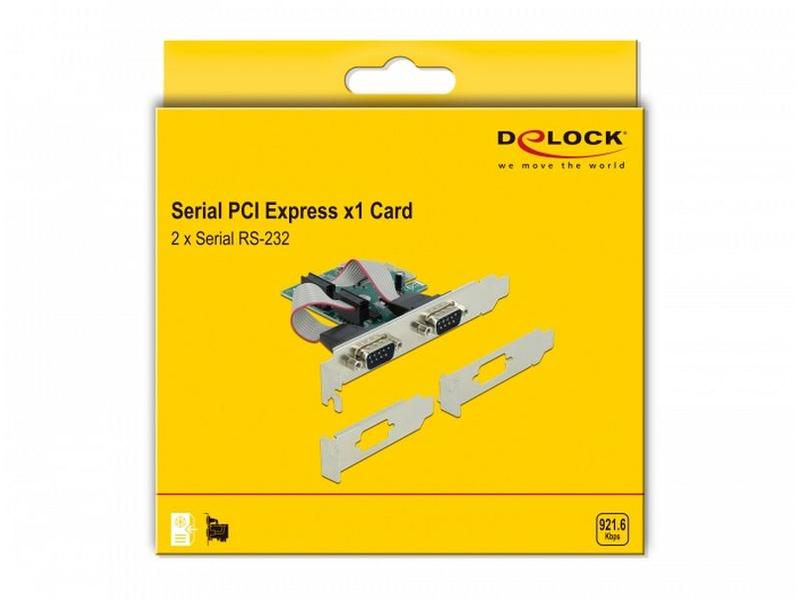 Delock PCI-Express-Karte 90007 2x Seriell / RS-232