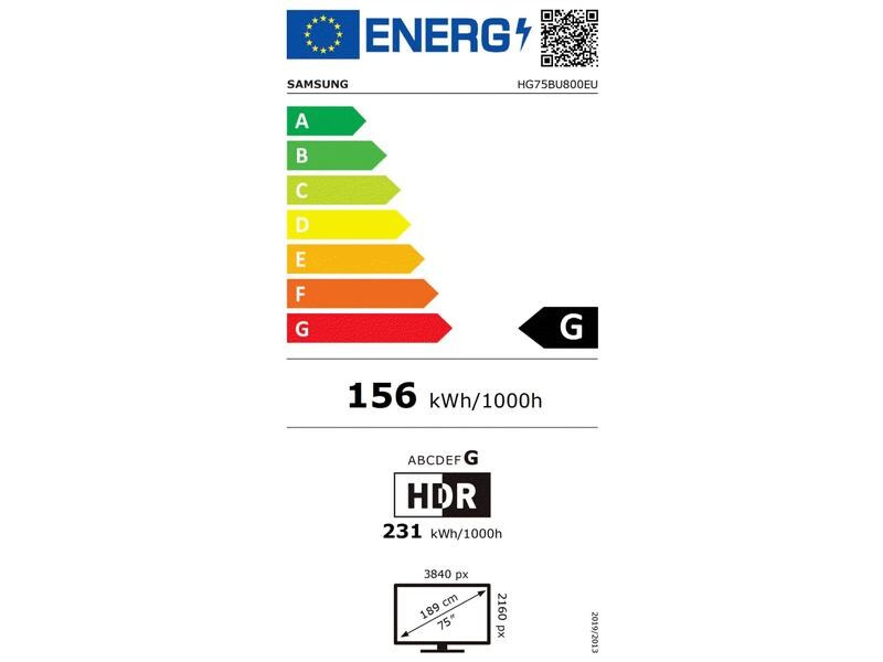 Samsung Hotel-TV HG75BU800EUXEN 75 &quot;