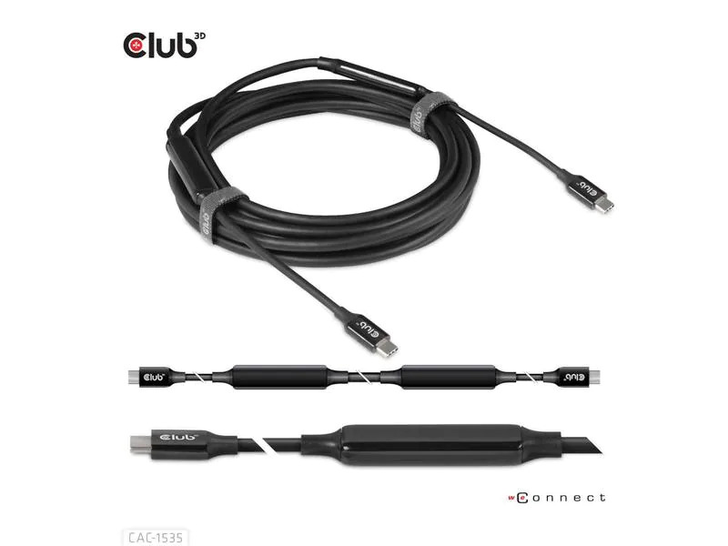 Club 3D Kabel USB Type-C - USB Type-C, 5 m, 8K60Hz
