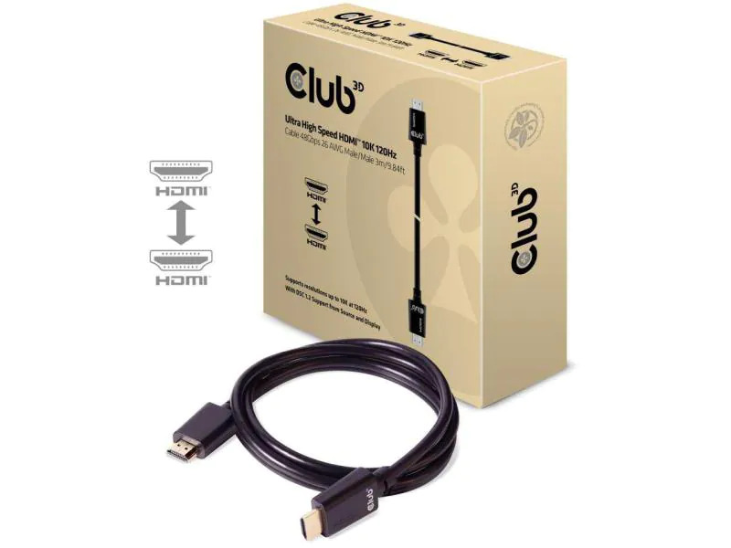 Club 3D Kabel Ultra High Speed 10K HDMI 2.1 - HDMI, 3 m