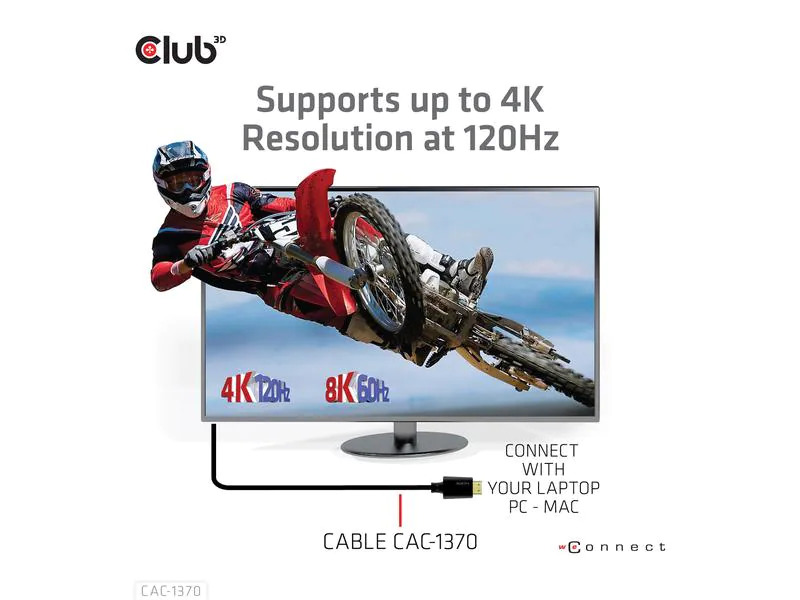 Club 3D Kabel Ultra High Speed HDMI - HDMI, 1.5 m