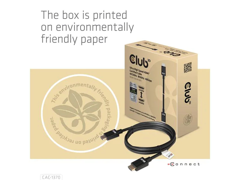 Club 3D Kabel Ultra High Speed HDMI - HDMI, 1.5 m