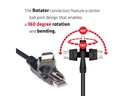 Club 3D Kabel drehbare Stecker