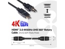 Club 3D Kabel drehbare Stecker