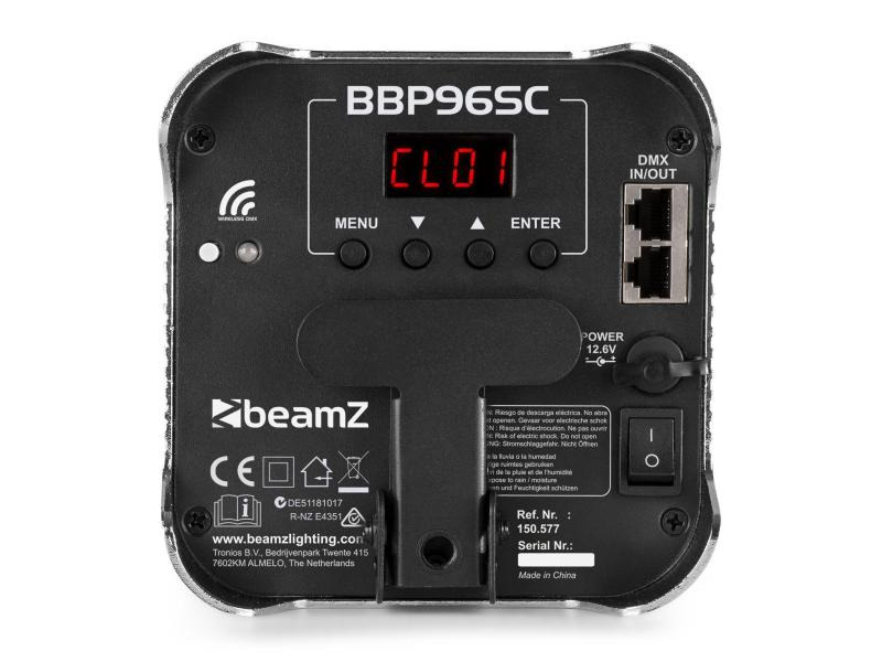 BeamZ Bodenstrahler BBP96SC Uplight Par Chrom