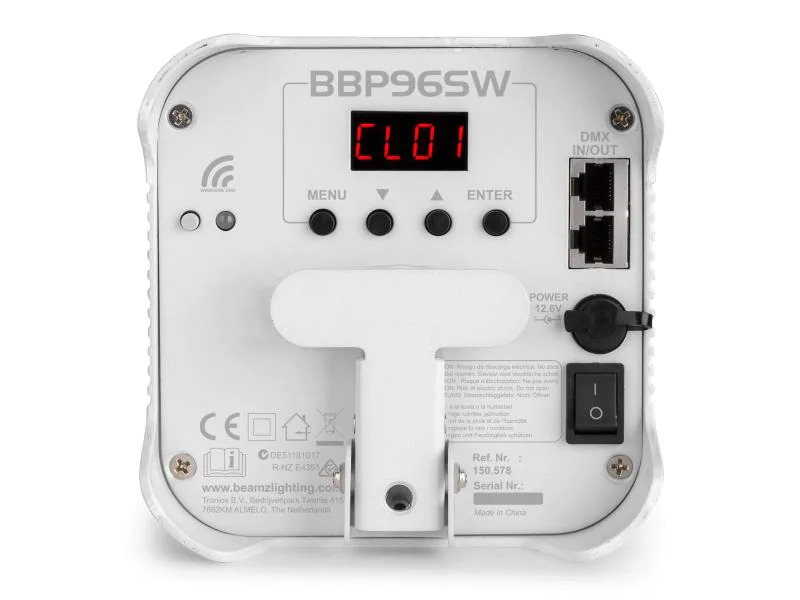 BeamZ Bodenstrahler BBP96SW Uplight Par Weiss
