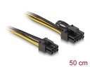 Delock Stromkabel 6 Pin – 6+2 Pin 50 cm