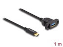 Delock USB 3.0-Einbaukabel USB C - USB A 1 m